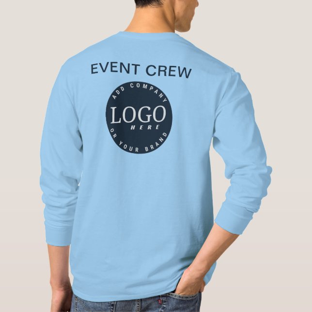 Add Your Company Logo and Website Staff Employee T-Shirt (Back)
