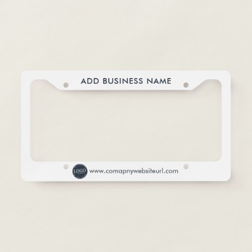 Add Your Company Logo and Website Staff License Plate Frame