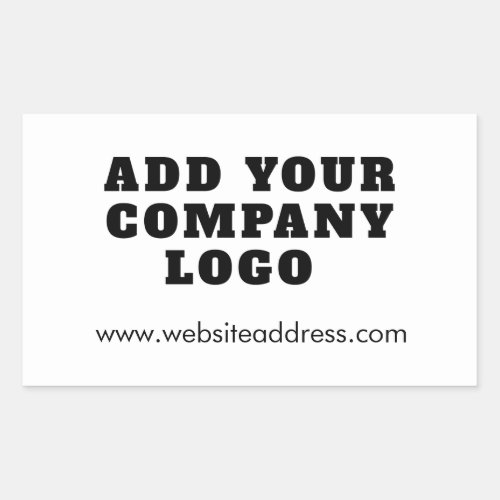 Add Your Company Logo Business Owner Rectangular Sticker