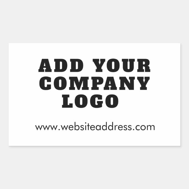 Add Your Company Logo Business Owner Rectangular Sticker (Front)