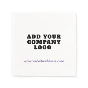 Add Your Company Logo  Business Showroom Paper Napkins