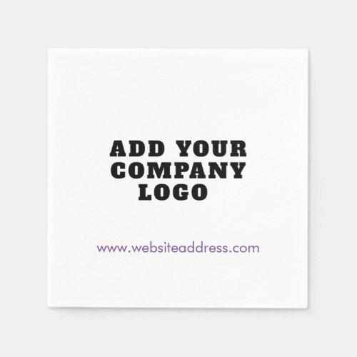 Add Your Company Logo  Business Showroom Paper Napkins