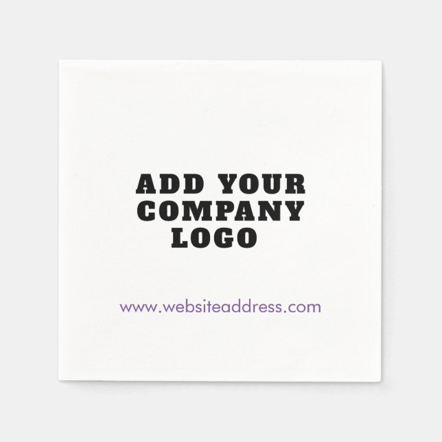 Add Your Company Logo  Business Showroom Paper Napkins (Front)