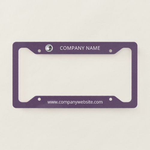 Add Your Company Logo Business Website and Name License Plate Frame