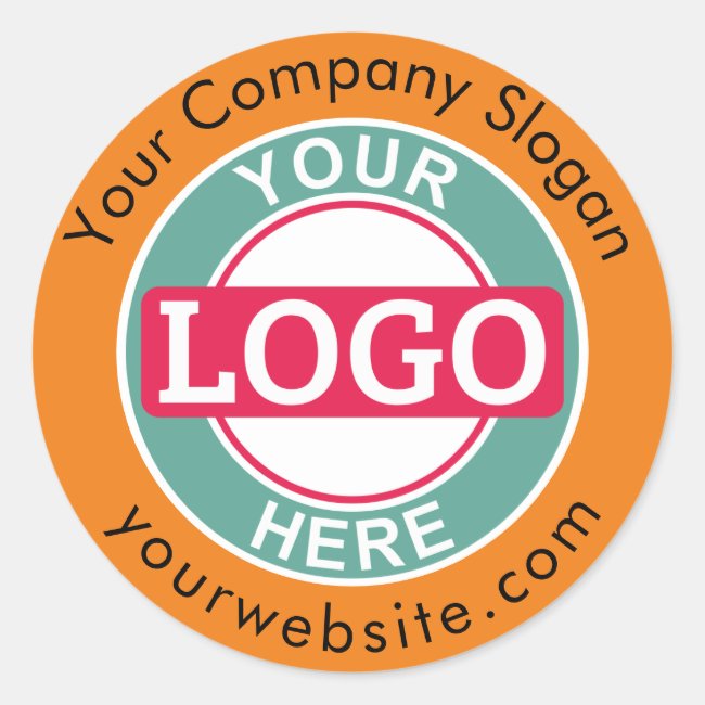 Add Your Company Logo Classic Round Sticker