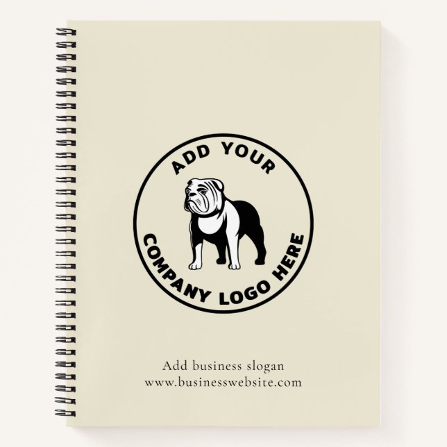Add Your Company Logo Corporate Website Notebook (Front)
