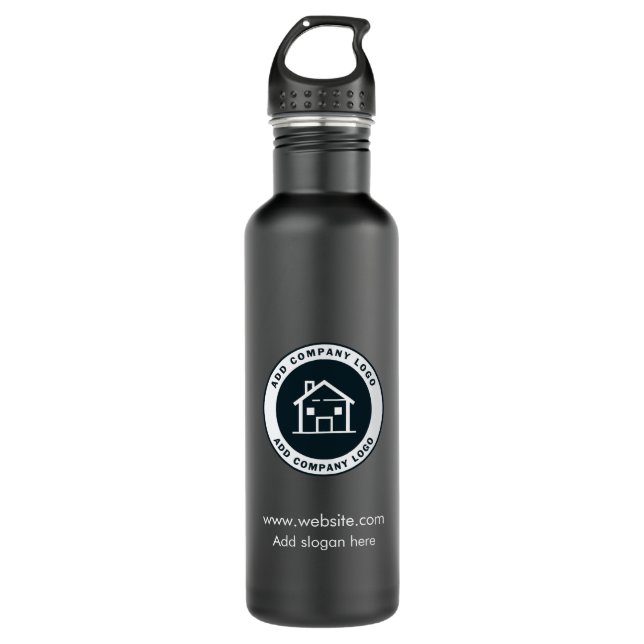 Add Your Company Logo Custom Employee Stainless Steel Water Bottle (Front)