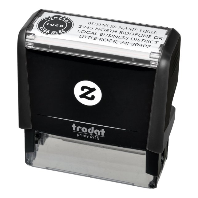 Add Your Company Logo DIY Business Return Address Self-inking Stamp (Product)