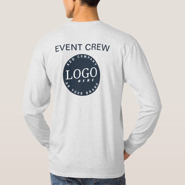 Add Your Company Logo Employees Staff Events T-Shirt (Back)