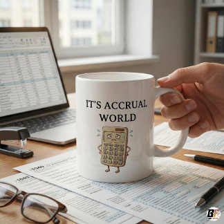 Add Your Company Logo - It's Accrual World Tax Sea Coffee Mug
