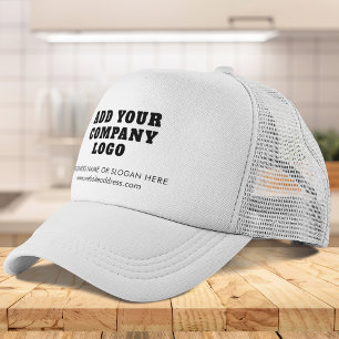 Add Your Company Logo Showroom Business Employees Trucker Hat