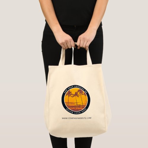 Add Your Company Logo Trade Show Business Website Tote Bag
