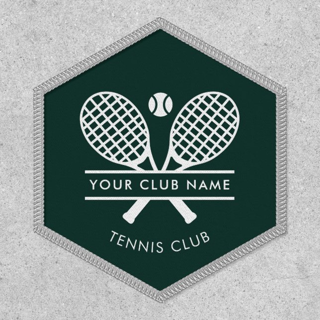 Add Your Country Club Name Tennis Icons Custom Patch (Front)