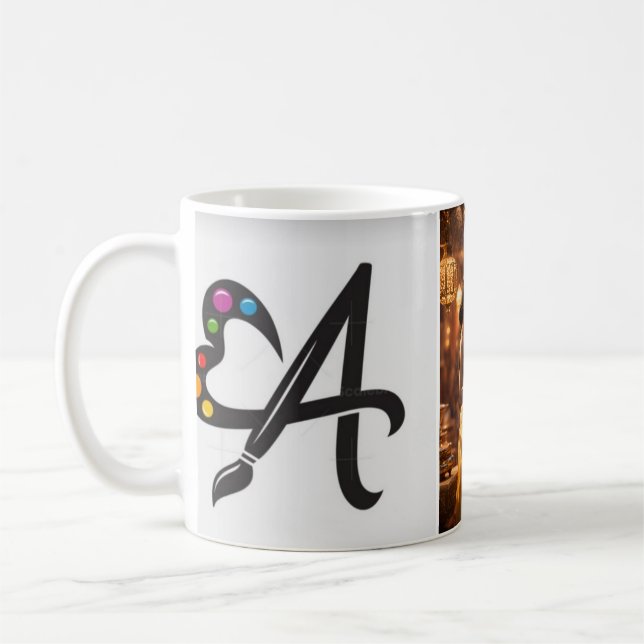 ADD YOUR COUPLE IMAGE AND NAME LATTER Mug (Left)