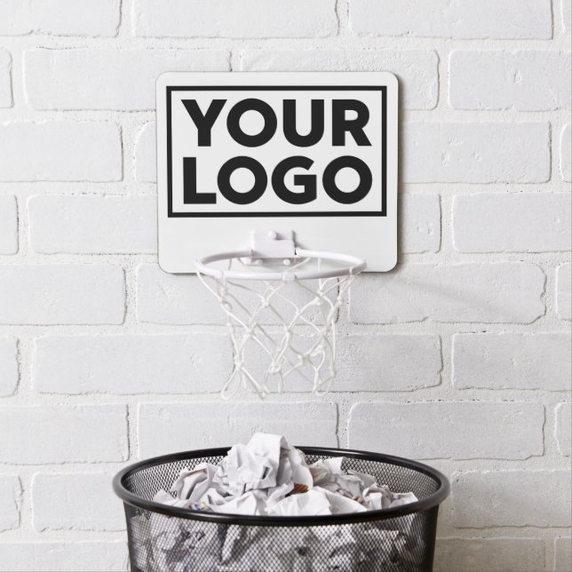 Add Your Custom Business Company Logo Mini Basketball Hoop (In Situ)