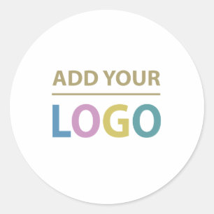 Add Your Custom Business Logo Round Sticker