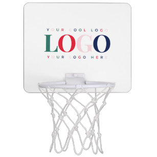 Add Your Custom Colorful Rectangle Business Logo Mini Basketball Hoop