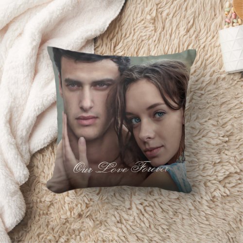 Add Your Custom Couple Photo Personalize  Throw Pillow