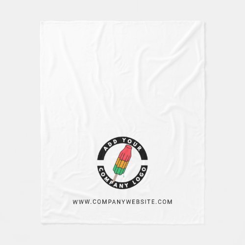 Add Your Custom Logo Business Brand Employee Fleece Blanket