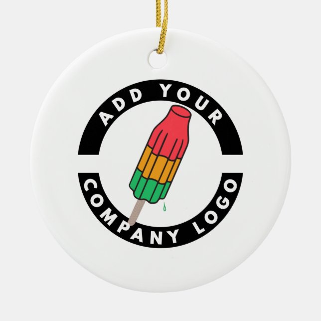 Add Your Custom Logo Business Promotional Ceramic Ornament (Front)