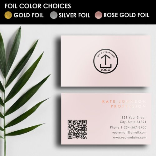 Add Your Custom Logo Circle Gold Foil Professional Business Cards