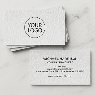 Add Your Custom logo circle modern minimalist    Business Card