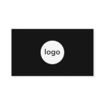 Add your custom logo circle professional black business card Add your custom logo circle professional black business card