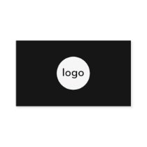 Add your custom logo circle professional black business card Add your custom logo circle professional black business card