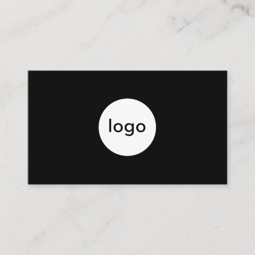 Add your custom logo circle professional black business card