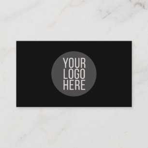 Add your custom logo circle professional black business card