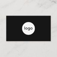 Add your custom logo circle professional black business card