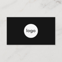Add your custom logo circle professional black business card