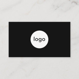 Company Logo Template Simple Black Business Square Notebook, Zazzle