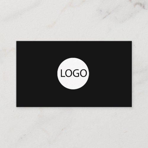 Add your custom logo circle professional black  business card