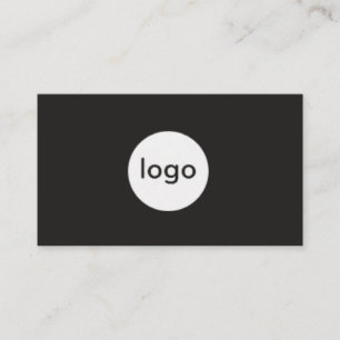 Add your custom logo circle professional black business card