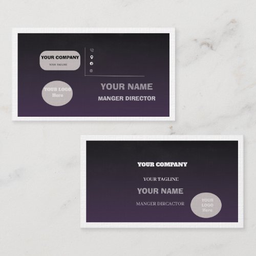 Add your custom logo circle professional  business card