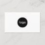 Add your custom logo circle professional white business card