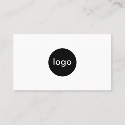 Add your custom logo circle professional white business card