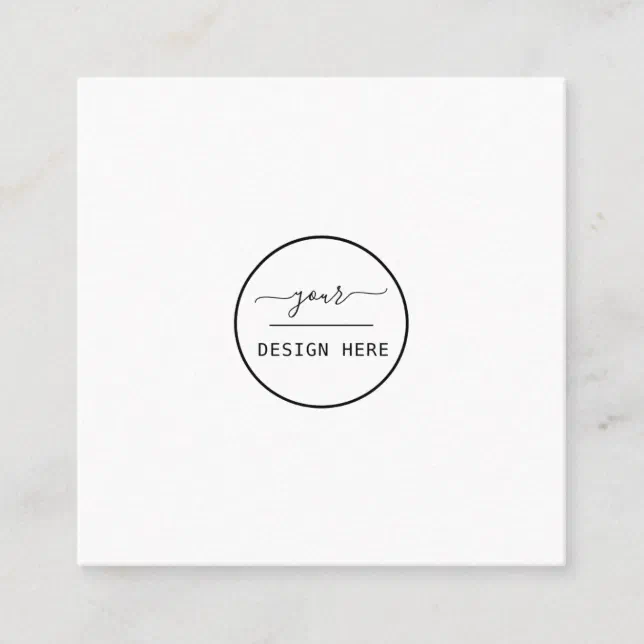 Add your custom logo circle professional white squ square business card ...