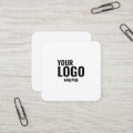 Add your custom logo circle professional white squ square business card ...