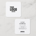 Add your custom logo circle professional white squ square business card ...