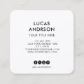 Add your custom logo circle professional white squ square business card ...