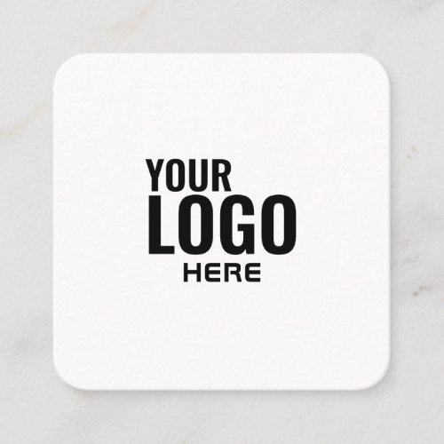 Add your custom logo circle professional white squ square business card