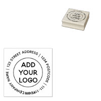 Your Business Logo Create Your Own Custom Rubber Rubber Stamp | Zazzle