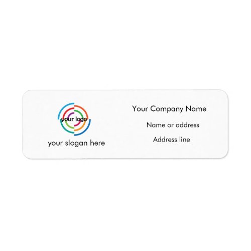 Add your Custom Logo custom address and slogan Label