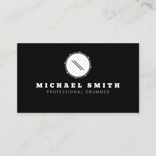 Add your custom logo Drums Drummer  Business Card