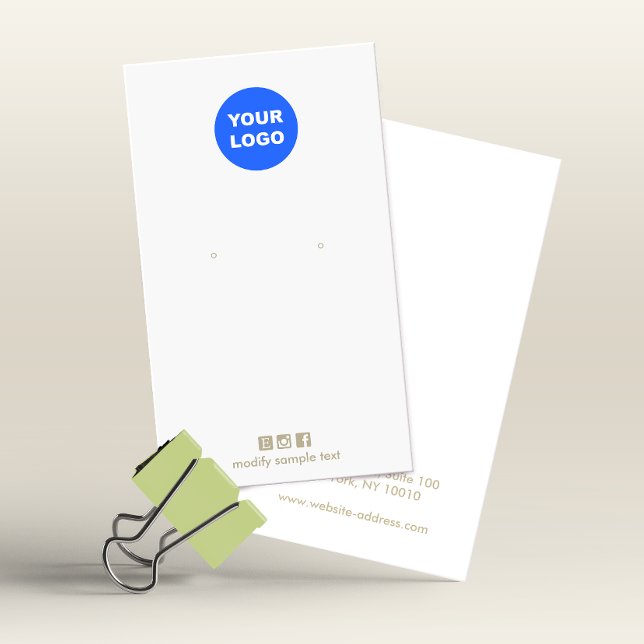  Add Your Custom Logo Gray  Earring Display Card (Creator Uploaded)