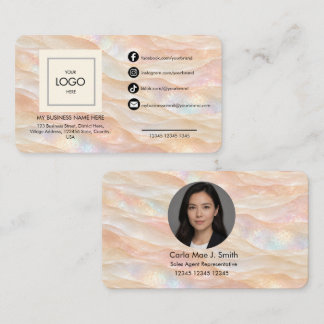 Add your custom logo modern minimalist simple business card