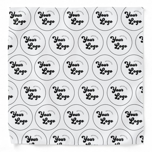 Add Your Custom Logo Pattern Business Promotional  Bandana (Front)