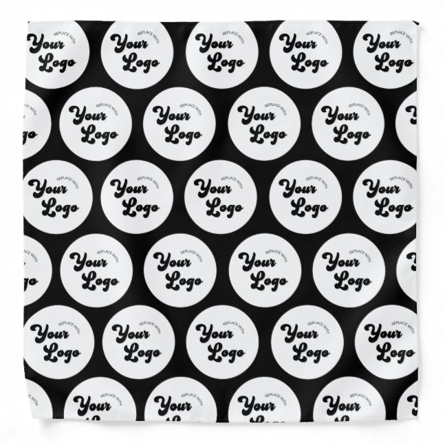 Add Your Custom Logo Pattern Business Promotional Bandana (Front)